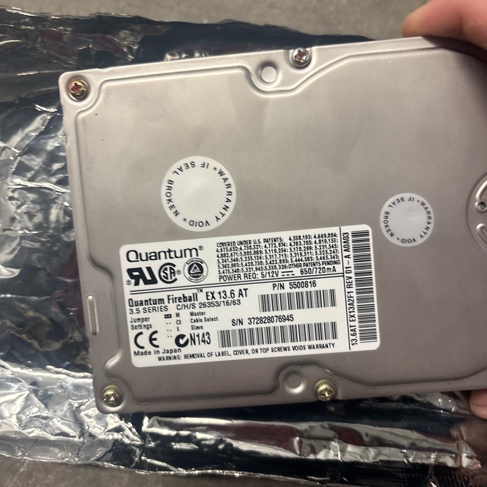 DELL 9490P 3.5 13.6GB IDE HARD DRIVE QUANTUM FIREBALL EX 8.4AT EX84A461